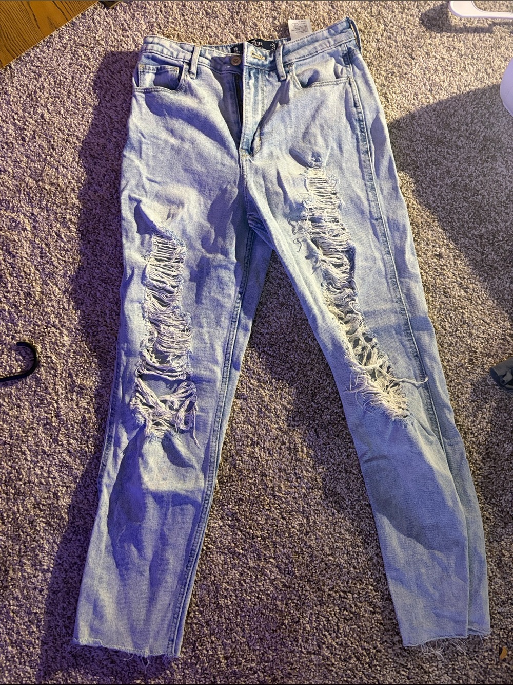 Hollister Light Wash Ripped Skinny Jeans